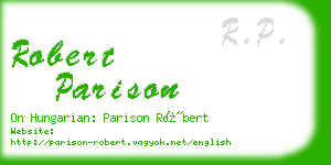 robert parison business card